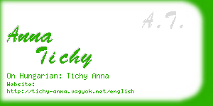 anna tichy business card